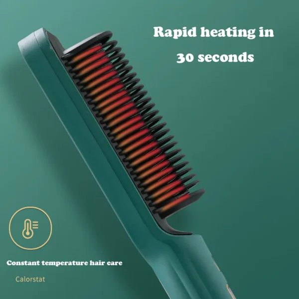 Hair Straightener Brush Curling Comb 2 In 1 Hair Hot Comb Anti-Scald For Girls Electric Heated Hair Styler Tool, Travel, Professional Salon at Home